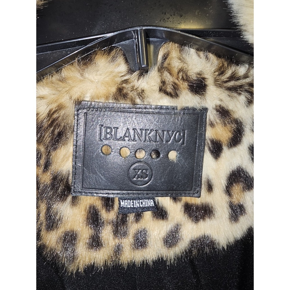 BlankeNYC Women's XS Faux Fur Coat Leopard Print - Picture 4 of 16